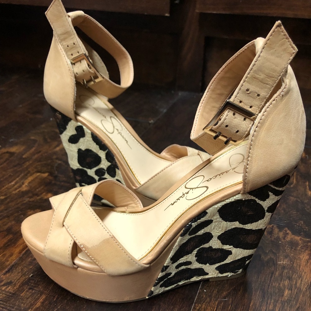 Jessica Simpson Cheetah print Wedges